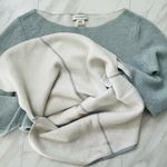 Club Monaco Reversible Sweater Icy Blue & Off White Women’s Sweater XS/TP Photo 5