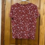 Sonoma  Brown Embroidered Sunshine State of Mind Short Sleeve Shirt Size Small Photo 3