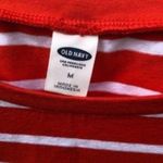 Old Navy Orange and White Striped Crew Neck Short Sleeve Dress Size M NWT Photo 3