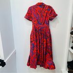 Alexis  for Target Tropical Leaf Short Sleeve Shirt Dress red blue size XXS Photo 5