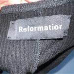Reformation  Hampton Bodysuit Women’s Size M Black Minimalist Preppy Photo 9