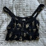 Urban Outfitters Black and gold floral  crop top  Photo 0