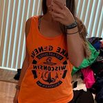 Lake Geneva Wisconsin Neon Tank Top Orange Size M Photo 0