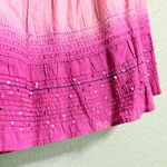 Angie  Y2K Fairycore Hippie Ombré Skirt Lace Sequin Pink Size L Kawaii Pastel Photo 4
