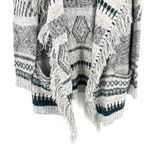 CAbi Shetland Fringe Western Boho Drape Oversized Waterfall Cardigan Sweater Photo 5