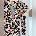 Elevenses Anthropologie  Dahlia Cap Sleeve Floral Blazer Size 10 Photo 2