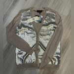 Jones New York  Gray Sequin Cardigan Sweater Photo 1