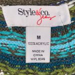 Style & Co Chocolate Brown Fair Isle Knit Short Sleeve Cardigan Sweater M NWT Photo 7