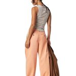 Free People NEW  Addy Wide Leg Chino Pants Coral Pink Size 8 Elevated Basic Boho Photo 10