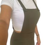 Romeo + Juliet Couture Overalls Style Jumpsuit in Olive Photo 3