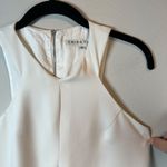 Trina Turk Women's Sleeveless V-Neck Tank Top Blouse White Pleats Lined Zip XS P Photo 5