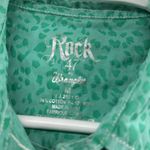 Rock 47 by Wrangler Women's Green pink Button up embroidered embellished top M Size M Photo 10