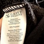 Carve Designs  Roley Cowl Fleece Sweater Pullover Long Sleeve Black Large Photo 3