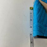 None Women's Vibrant Blue Square Toe Lace Up Chunky Heel Strappy Sandals Sz 6.5 Photo 6