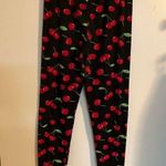 Women’s Leggings Cherry Print Extra Stretchy Buttery Soft legging Size L Photo 2