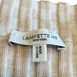 Lafayette 148 Gingham Responsible Matte Crepe Short Sleeve Sweater Stretch XS White Photo 5