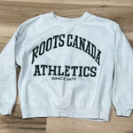 Roots Canada Athletics White Green Pullover Crewneck Sweatshirt Women’s XXS Photo 0