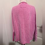 Frank & Eileen Anna Pink Mineral Dye Crew Neck Capelet Triple Fleece Sweater Photo 3