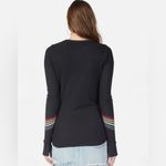 Lauren Moshi  MCKINLEY NEON SIGNS Women’s Black Graphic Long Sleeve Top Size XS Photo 1