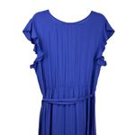 Women’s Grecerelle Size XL Royal Blue Floor Length Dress with Ruffle Sleeves Photo 4