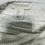 Cynthia Rowley  Gauzy Blouse Sz L Cream Boho Peasant Top Cotton Romantic Cottage Photo 5