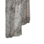 Talbots  Womens Top Snake Print Button Front 3/4 Sleeve 2-Piece Gray Plus Size 14 Photo 1