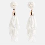 Anthropologie NWT  Panacea White Beaded
Earrings Photo 3