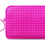 Valentino Garavani Valentino V Logo Studded Mini Clutch Pouch Bag Hot Pink Fuchsia Photo 0