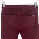 Hudson Womens Mid-Rise Flat Front Slim Skinny Jeans Burgundy Dark Wash Size 27 Photo 2