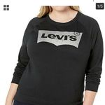 Levi's NWT Crewneck Sweatshirt Black Silver Glitter size 3X Photo 0