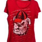 UGA University of Georgia Bulldogs Miss U Women's Tee Shirt, Large Red Photo 0