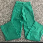 ZARA Wide Leg Green Jeans Photo 2