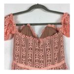 For Love & Lemons  Peach Dakota Lace Off Shoulder Bustier Corset Dress Medium Photo 13