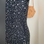 Laurence Kazar Vintage  Beaded Sequin Evening Slit Sleeveless Black Dress, Medium Photo 4