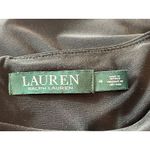 Ralph Lauren Lauren Black Mixed Media Faux Leather Colorblock Long Sleeve Size 4 Photo 9