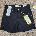Celebrity Ace Women's Shorts Black Studded Denim Size Teens 1/25 Photo 0