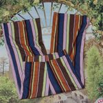 ASOS wide leg colorful striped crop pants size 0 Photo 4