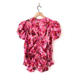 Isabel Marant Mirnao Floral Top Pink Size 8 NWT Photo 7