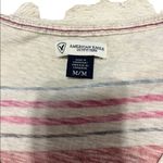 American Eagle  striped vneck long sleeve shirt size medium Photo 5