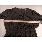 Knox Rose Black Ebony Ruffle Hem Tier Dress Long Sleeve Boho Peasant LG NWT Photo 1