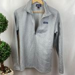 Patagonia  Gray Diamond Print Long Sleeve Quarter Zip Sweater L Photo 0