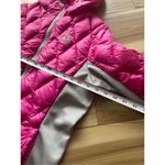 Gerry Puffer Jacket Hooded Down 650 Fill Girls Large 14 / 16 Pink Grey Full Zip Photo 6