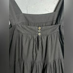 Lilla P Women's Peplum Button Voile Sleeveless Dress, Black. Size XS Black Photo 5