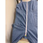 Copper Key  Blue Sleeveless Square Neck Wide Leg Denim Jumpsuit Womens XL Photo 8