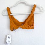 HAIGHT Juliana Tumeric Yellow Triangle Bikini Top Size M Photo 3