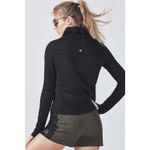 Fabletics Medium Jolie Jacket Black Lace Funnel Neck Drawstring Pullover 293 Photo 1