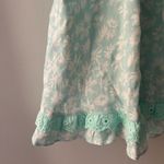 Sky to Moon Dainty Floral Ruffle Mini Dress Sz S White Photo 5