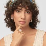 Lele Sadoughi NWOT  Crystal Dime Mini Hoop Earring Photo 2