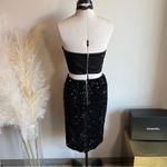 Black Sequin Knee Length Pencil Skirt Photo 5