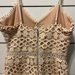Lulus Lulu’s Beauty and Lace Pale Blush Crochet Lace Mini Dress Photo 4